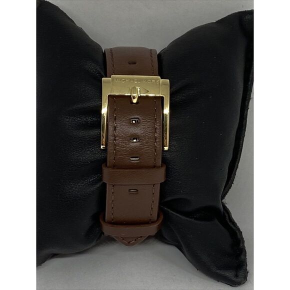 Michael Kors MK6119 Women's Brown Leather Analog White Dial Quartz Watch XX463 - Picture 6 of 12